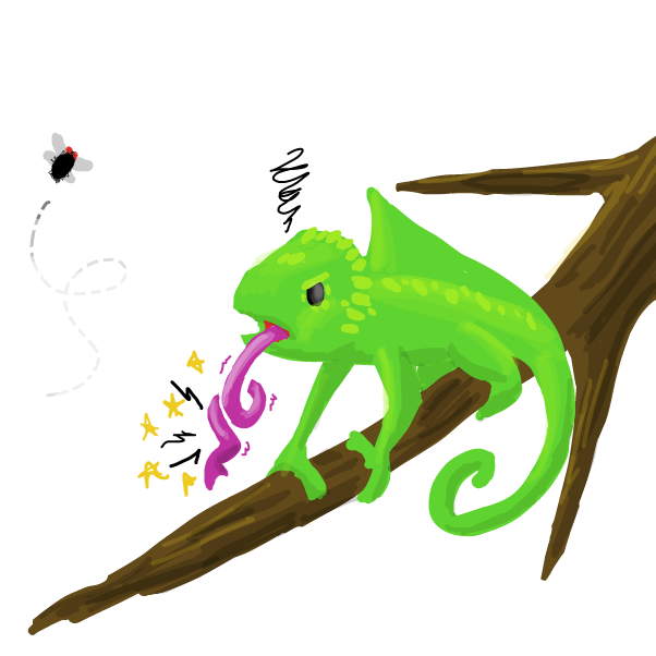 Drawing in Kiwi the Chameleon by SeanTrunks