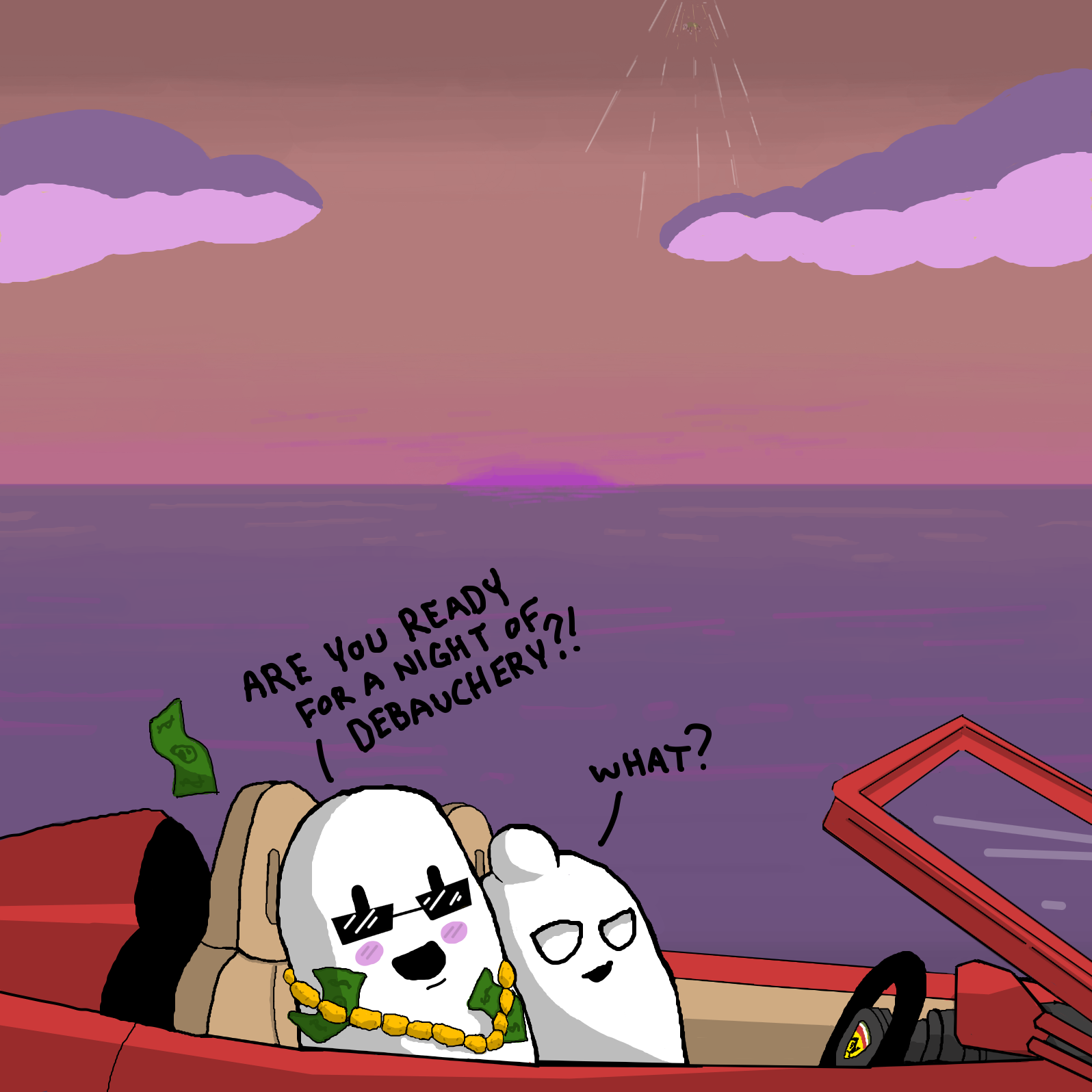 Drawing in Night on the town by Painovoima