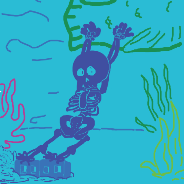 Drawing in Fish by dust