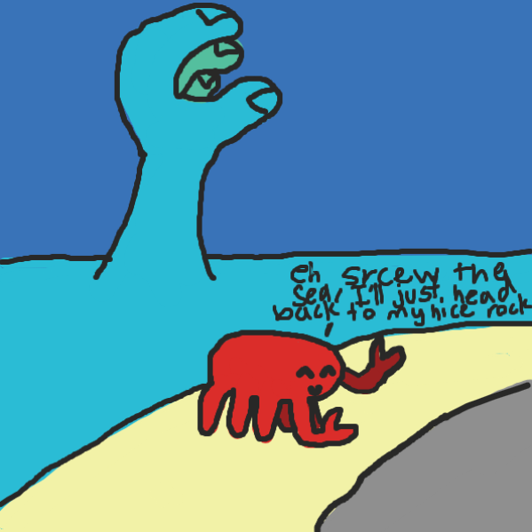 Drawing in crab by YHelloThere