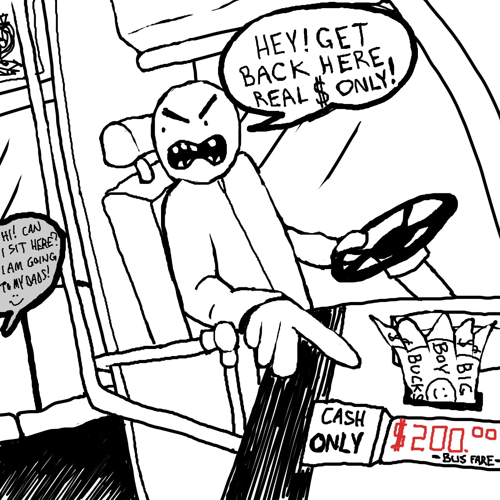 Drawing in Going to dads, see you next friday by Painovoima