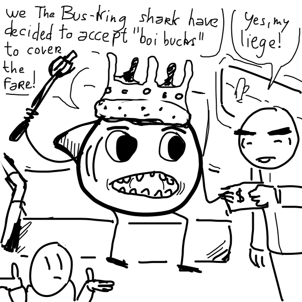 "by the way who's driving?"
 - Online Drawing Game Comic Strip Panel by peyoalt