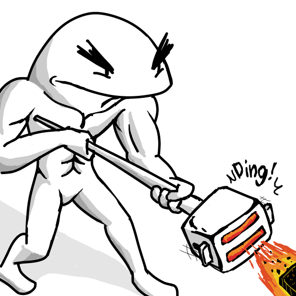 Drawing in Giggles, master of the toaster by SeanTrunks