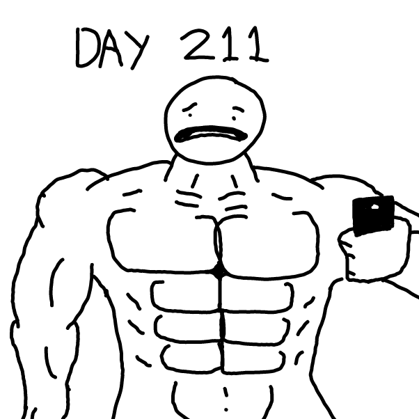 Drawing in day 216 on the onepunch man workout by ARIM