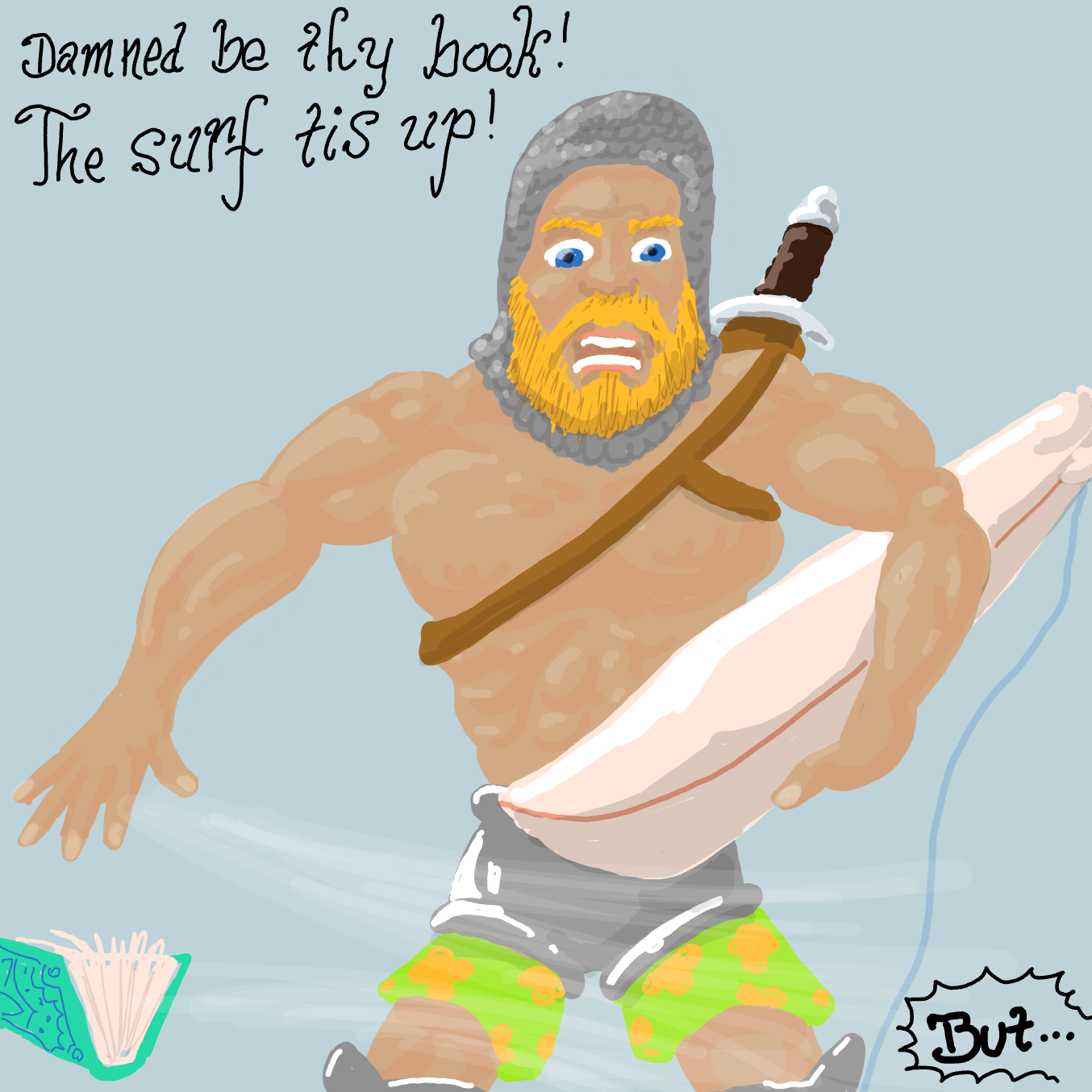 Drawing in Book of the Legend of the Prophecy by Wizard Croissant