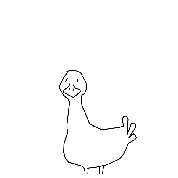 First panel in goose drawn in our free online drawing game