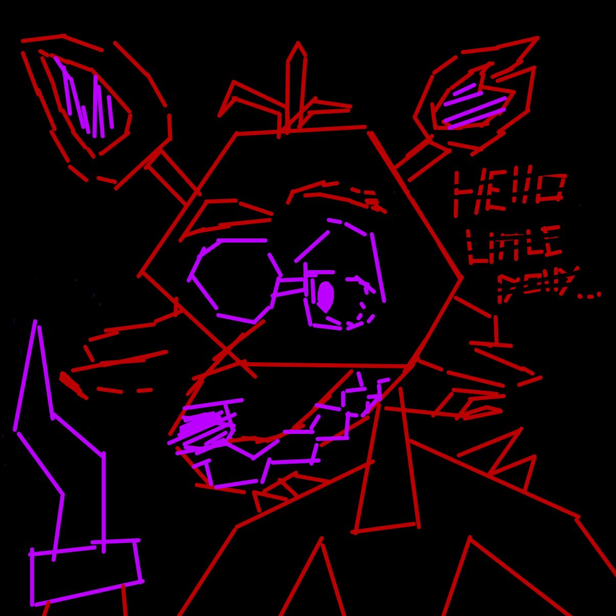 Drawing in 3 colors jam by Rainbowfox_