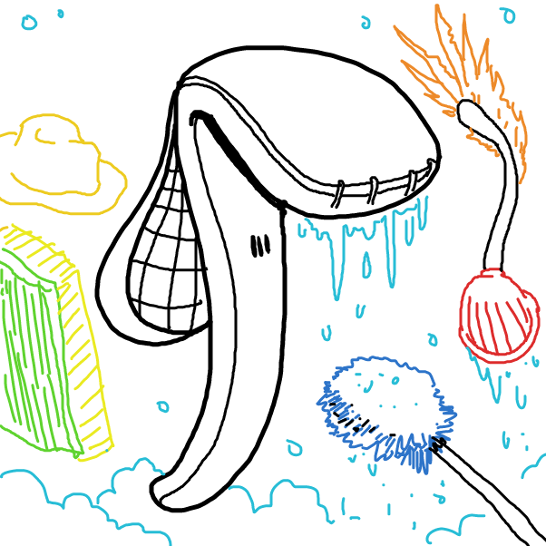 Drawing in Lonesome Dove But With Dish Cleaning Tools by Hacknpaint