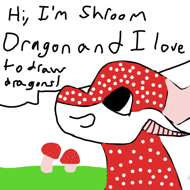 First panel in SHROOOM INTRO drawn in our free online drawing game
