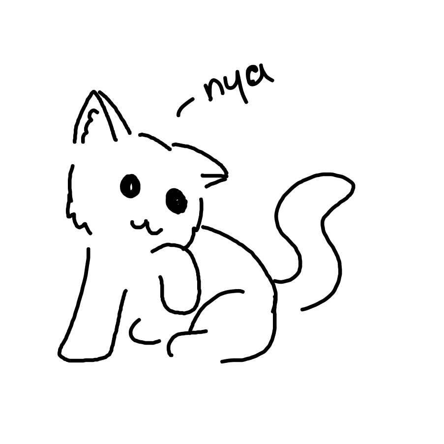 Drawing in cat by Tay