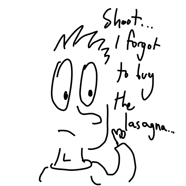 he forgor - Online Drawing Game Comic Strip Panel by MWright