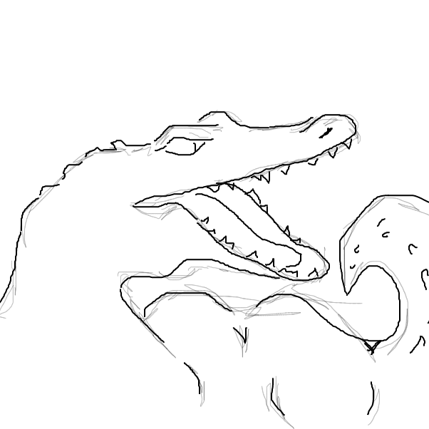 First panel in rawr drawn in our free online drawing game