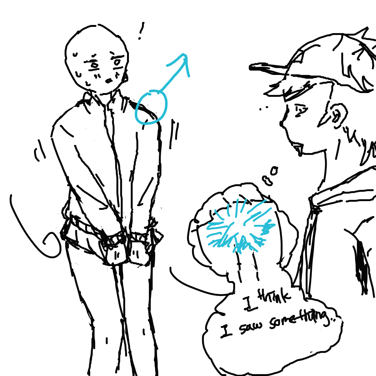 Drawing in Don't be afraid of what you can't see It's only me by zlinza