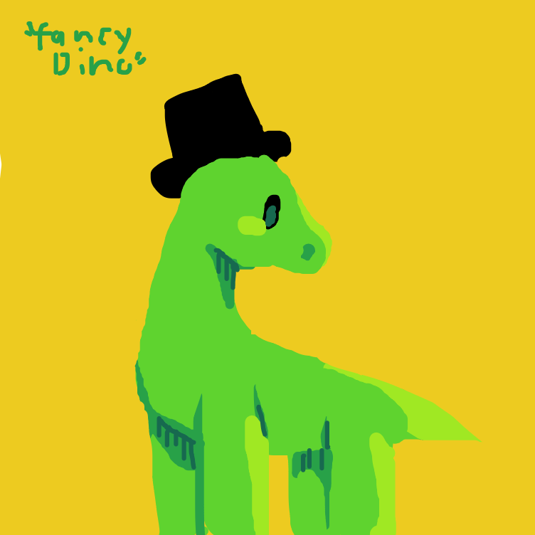 a friend said fancy dino, i draw fancy dino - Online Drawing Game Comic Strip Panel by surreal_cerealz