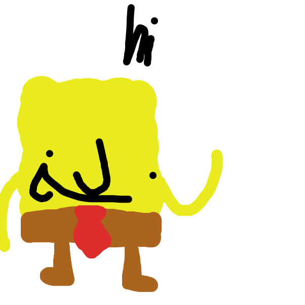 Drawing in Spongebob by garfieldfan1005