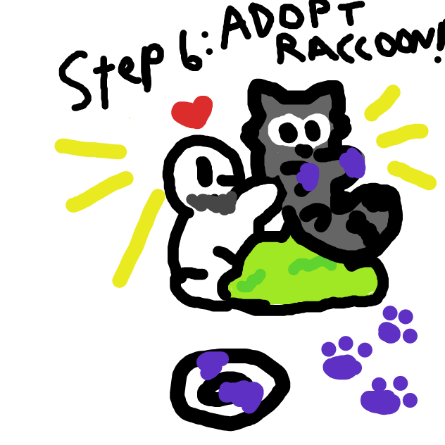 Step 6: ADOPT RACCOON! - Online Drawing Game Comic Strip Panel by DawnTheFoxGirl