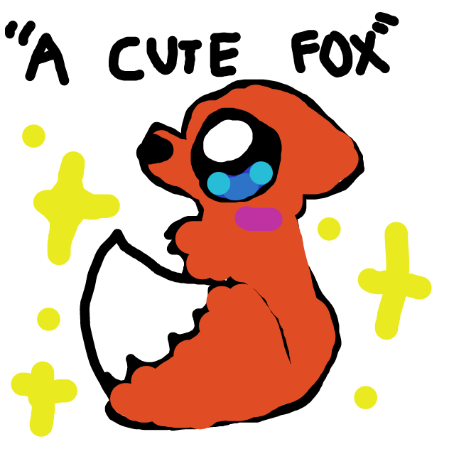 Bestie said A cute fox, i draw a cute fox - Online Drawing Game Comic Strip Panel by DawnTheFoxGirl
