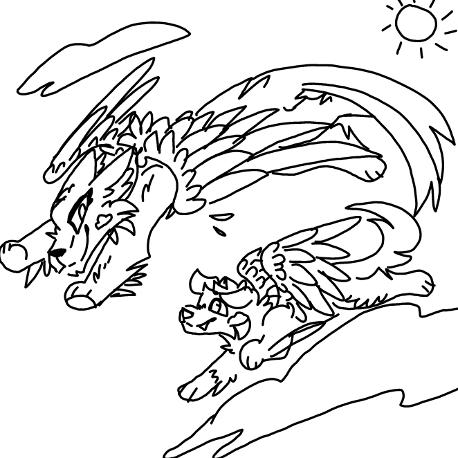 Drawing in Flying Dog? by OneWithTheShadows