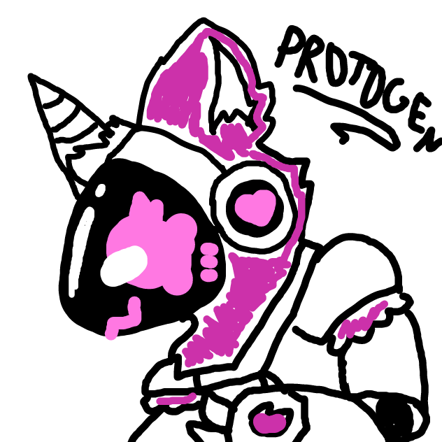 Yes cute protogen, drew this in my notebook lol - Online Drawing Game Comic Strip Panel by DawnTheFoxGirl