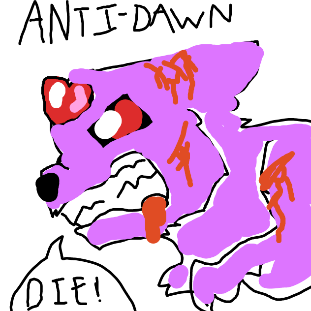 Drawing in opposite personality 3 by DawnTheFoxGirl