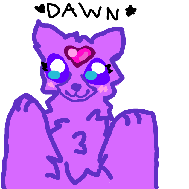 Drawing in fursona :p by DawnTheFoxGirl