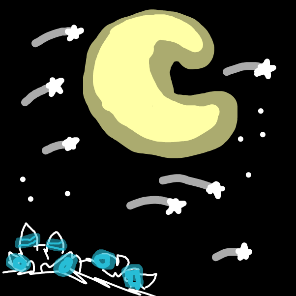 Drawing in dark by DawnTheFoxGirl