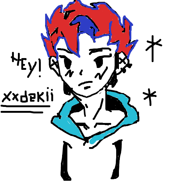 First panel in lazy face.... drawn in our free online drawing game