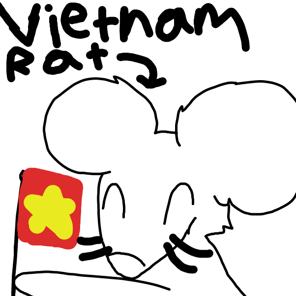Drawing in Vietnam flag  by DawnTheFoxGirl