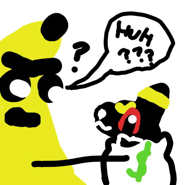 Drawing in Banana man by DawnTheFoxGirl