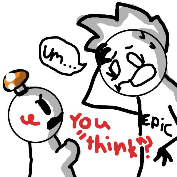 You "think" it's human?  - Online Drawing Game Comic Strip Panel by DawnTheFoxGirl