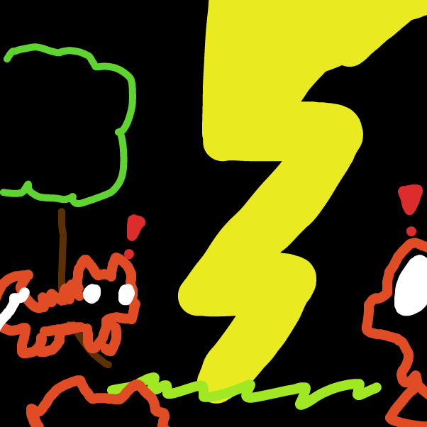 Drawing in Thunder God Shenanigans  by DawnTheFoxGirl