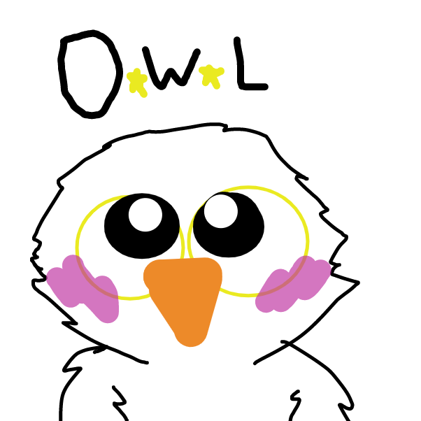 Drawing in the white owl by DawnTheFoxGirl