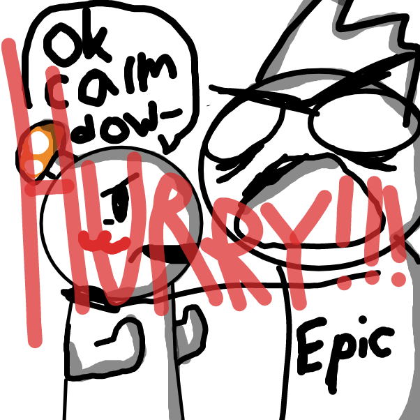 HURRY! - Online Drawing Game Comic Strip Panel by DawnTheFoxGirl