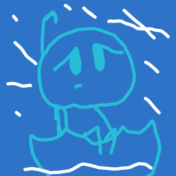 Drawing in Rain by DawnTheFoxGirl