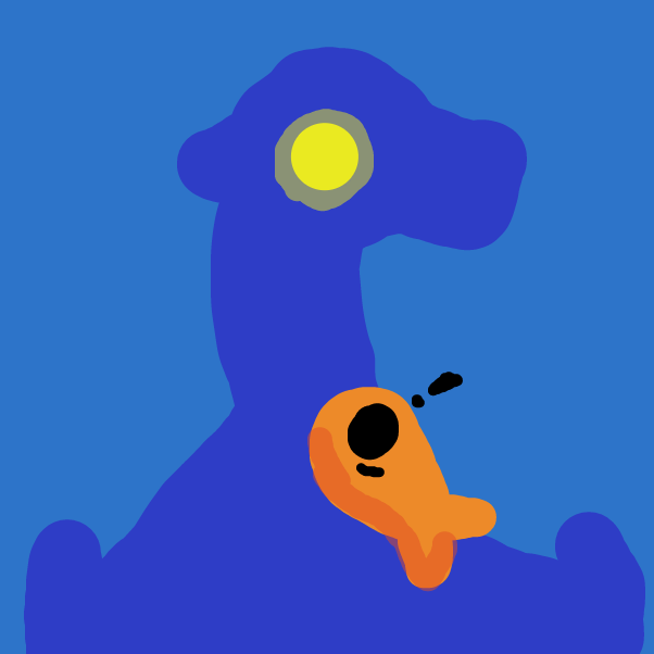 fun fact: swims upside down says swims - Online Drawing Game Comic Strip Panel by DawnTheFoxGirl