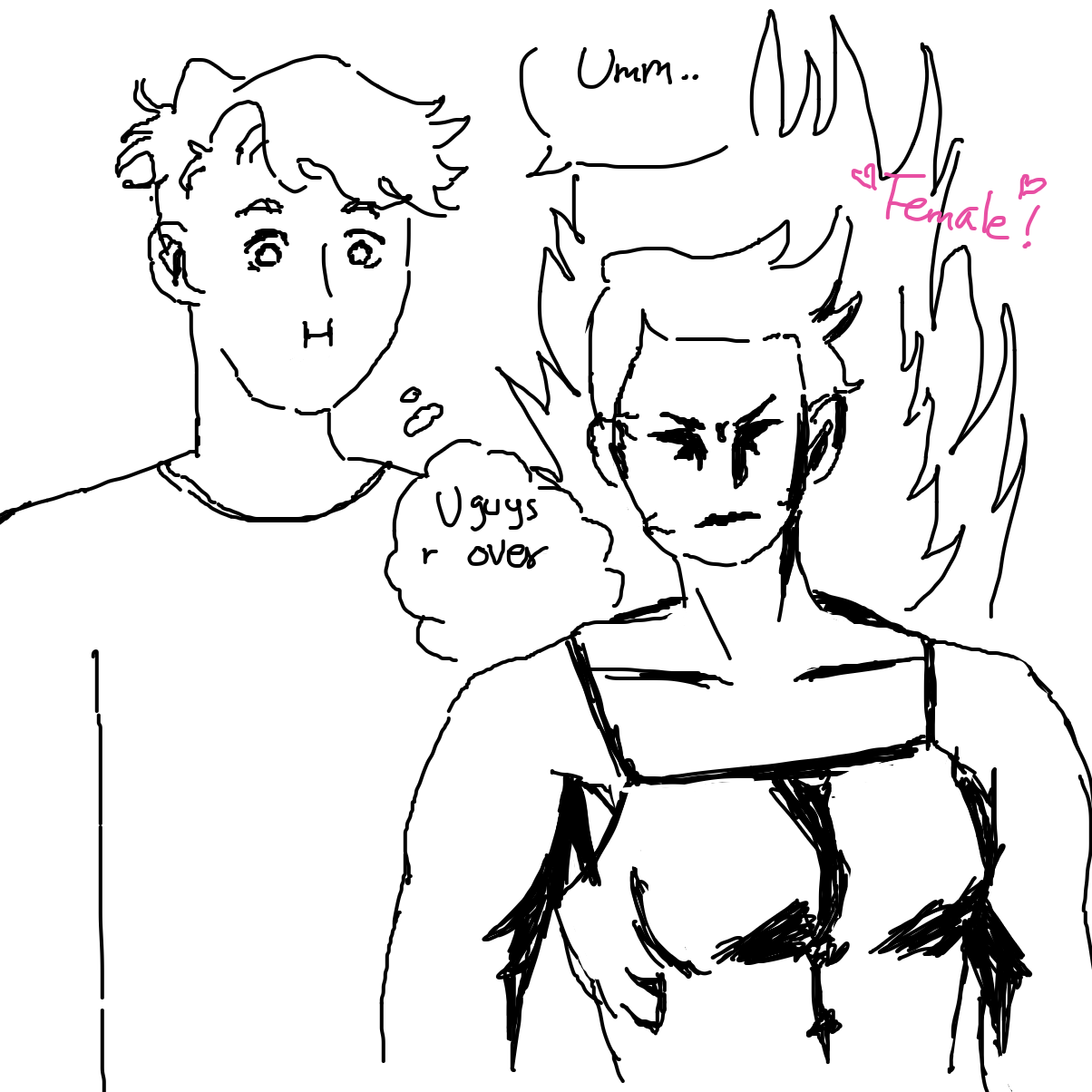 Drawing in u stopped my heart by zlinza