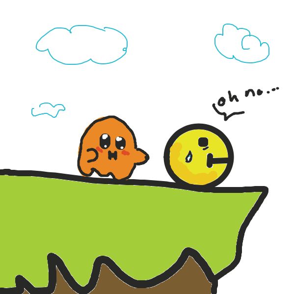 evil ghost found Birb - Online Drawing Game Comic Strip Panel by @valecocoj