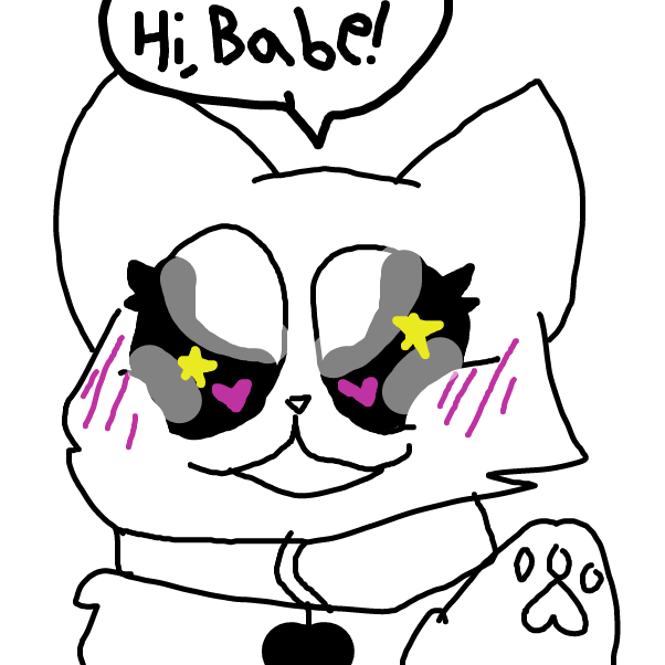 Drawing in poosay by DawnTheFoxGirl