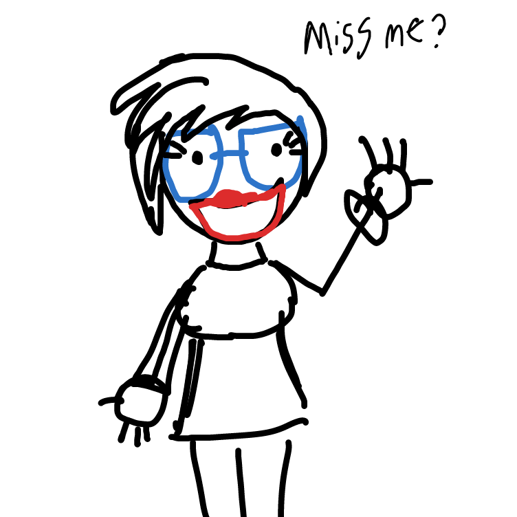 Drawing in I'm back by HaileyS