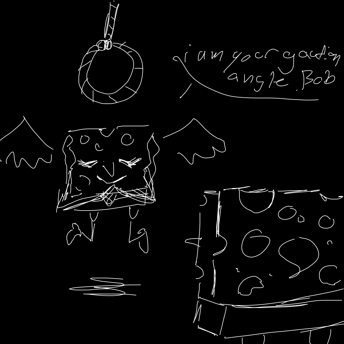 Drawing in Spongebob by 由井だよ