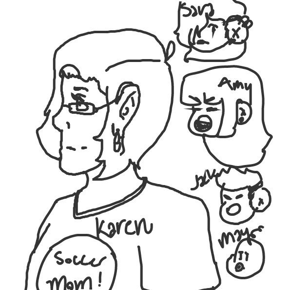 Drawing in THE ADVENTURES OF KAREN AND THE FUCKING KIDS by Sirius Solemn