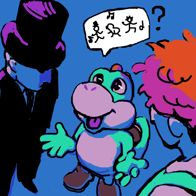 Drawing in POV: Yoshi just challenged you to a dance off by Malteaser
