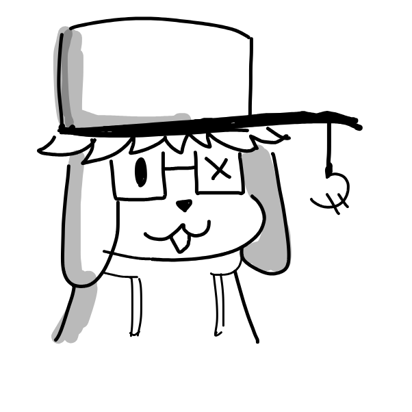 Drawing in draw this character... try to keep the details by 🔲