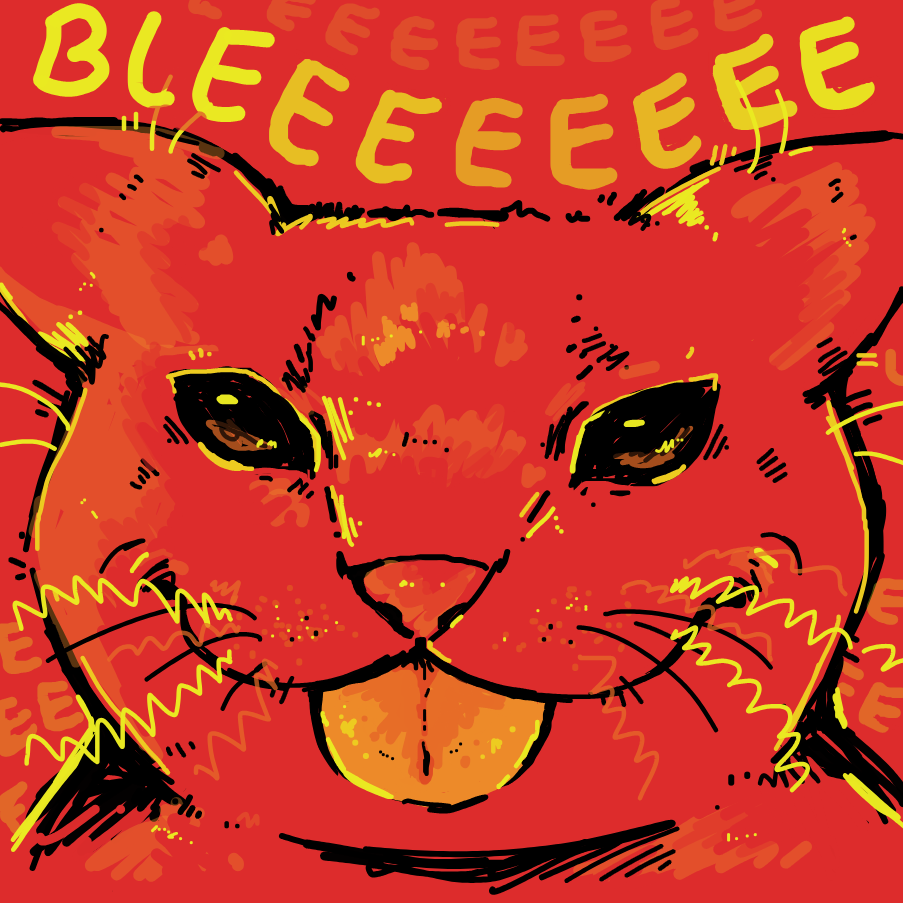 Drawing in silly cat by Umanix