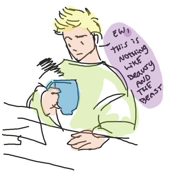 Drawing in Cup With A Face by Tamakid