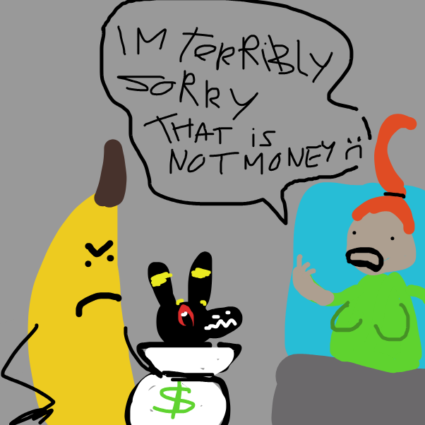 Drawing in Banana man by The Real Peyocay