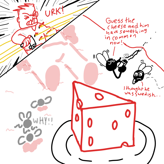 if you want to pick a fight you cheddar watch out! - Online Drawing Game Comic Strip Panel by SpaceMattress