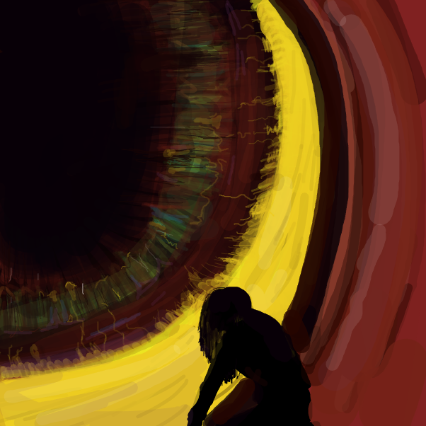 Drawing in Meeting with a god by l’intrus