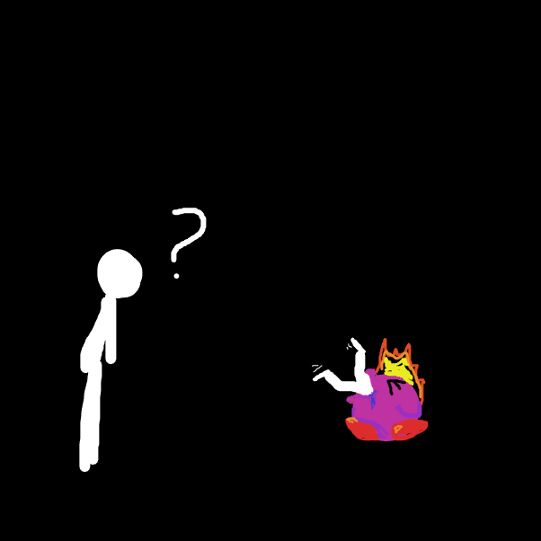 Drawing in Super saiyan Kirby adventures  by l’intrus