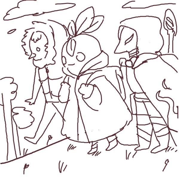 what will these lone warriors encounter on their quest - Online Drawing Game Comic Strip Panel by Tamakid